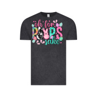 Vintage Black Oh for peeps sake cowhide Easter Day Vintage Tee - HowdyJamesFarm