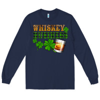 Navy St. Patrick's Day whiskey business Long Sleeve Tee - OliviaCreatesArt
