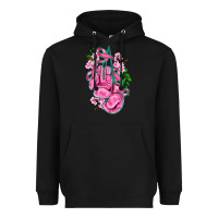 Black cancer boxing gloves with ribbon Heavyweight Hoodie - AdoDesignShop