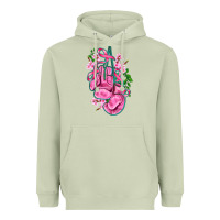 Matcha cancer boxing gloves with ribbon Heavyweight Hoodie - AdoDesignShop