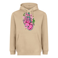 Mushroom cancer boxing gloves with ribbon Heavyweight Hoodie - AdoDesignShop
