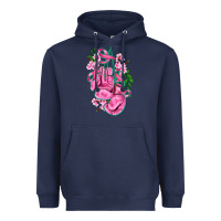Navy cancer boxing gloves with ribbon Heavyweight Hoodie - AdoDesignShop