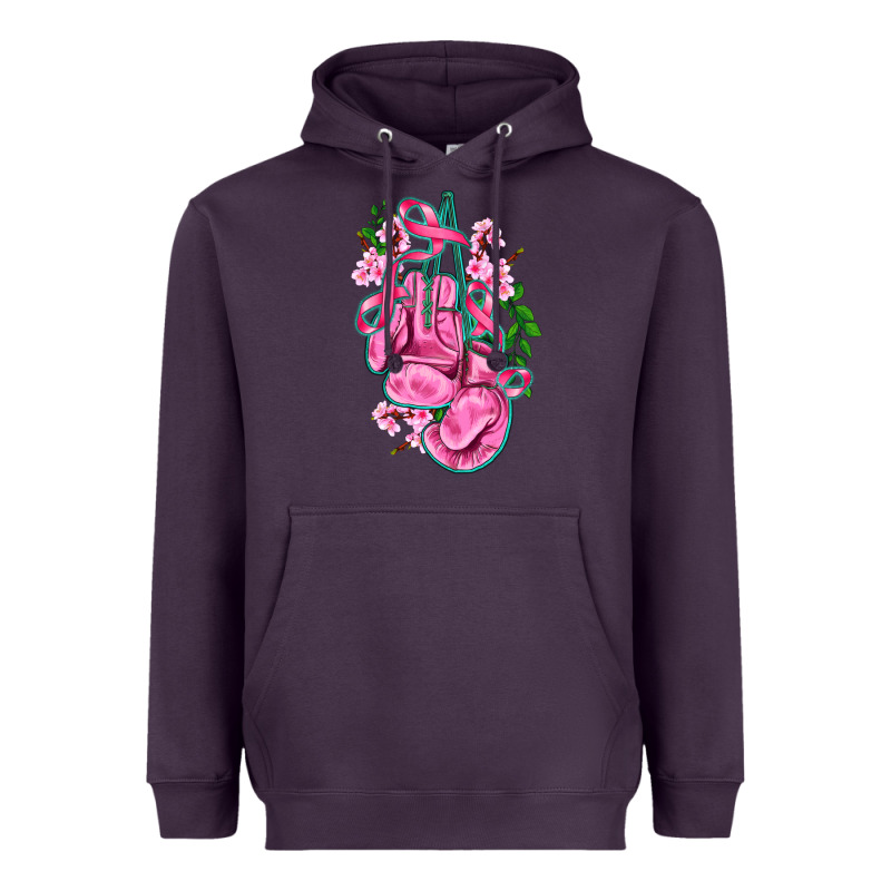 Cancer Boxing Gloves With Ribbon Heavyweight Hoodie by AdoDesignShop | Teevron