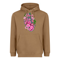Toasted Coconut cancer boxing gloves with ribbon Heavyweight Hoodie - AdoDesignShop