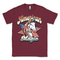 Burgundy American unicorn magic Classic Tee - HowdyJamesFarm