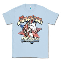 Dusty Blue American unicorn magic Classic Tee - HowdyJamesFarm