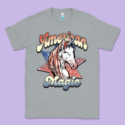 American Unicorn Magic Classic Tee Designed By Howdyjamesfarm