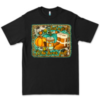 Black just a girl who loves fall background Premium Tee - Jasminsmagicworld