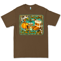 Cacao just a girl who loves fall background Premium Tee - Jasminsmagicworld