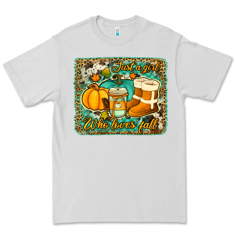Just A Girl Who Loves Fall Background Premium Tee by Jasminsmagicworld | Teevron