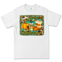 White just a girl who loves fall background Premium Tee - Jasminsmagicworld