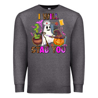 Charcoal Heather i will stab you nurse Premium Sweatshirt - AdoDesignShop