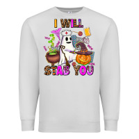 Dove Grey i will stab you nurse Premium Sweatshirt - AdoDesignShop