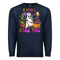 Navy i will stab you nurse Premium Sweatshirt - AdoDesignShop
