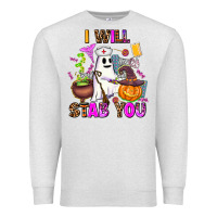 Oatmeal Heather i will stab you nurse Premium Sweatshirt - AdoDesignShop