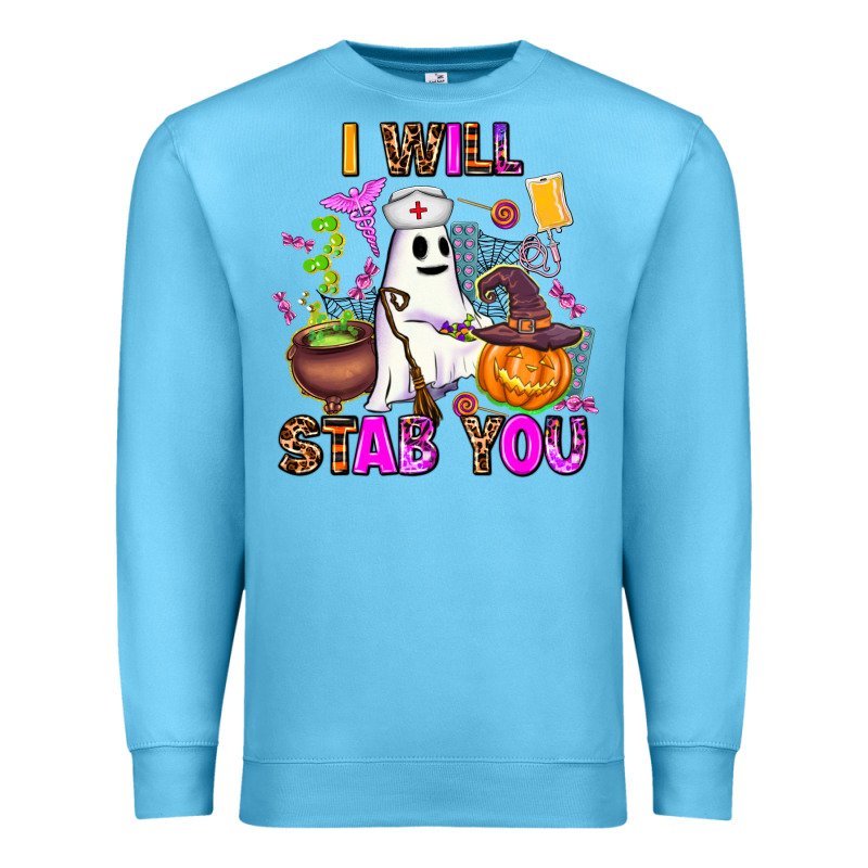 I Will Stab You Nurse Premium Sweatshirt by AdoDesignShop | Teevron