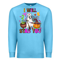 Ocean Blue i will stab you nurse Premium Sweatshirt - AdoDesignShop