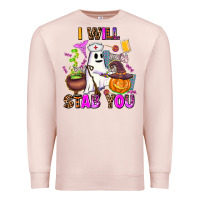 Pale Pink i will stab you nurse Premium Sweatshirt - AdoDesignShop