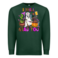 Sports Green i will stab you nurse Premium Sweatshirt - AdoDesignShop
