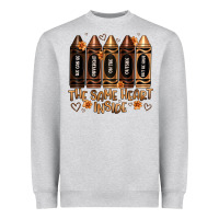 Heather Grey the same heart inside artiststas Heavyweight Sweatshirt - Artiststas