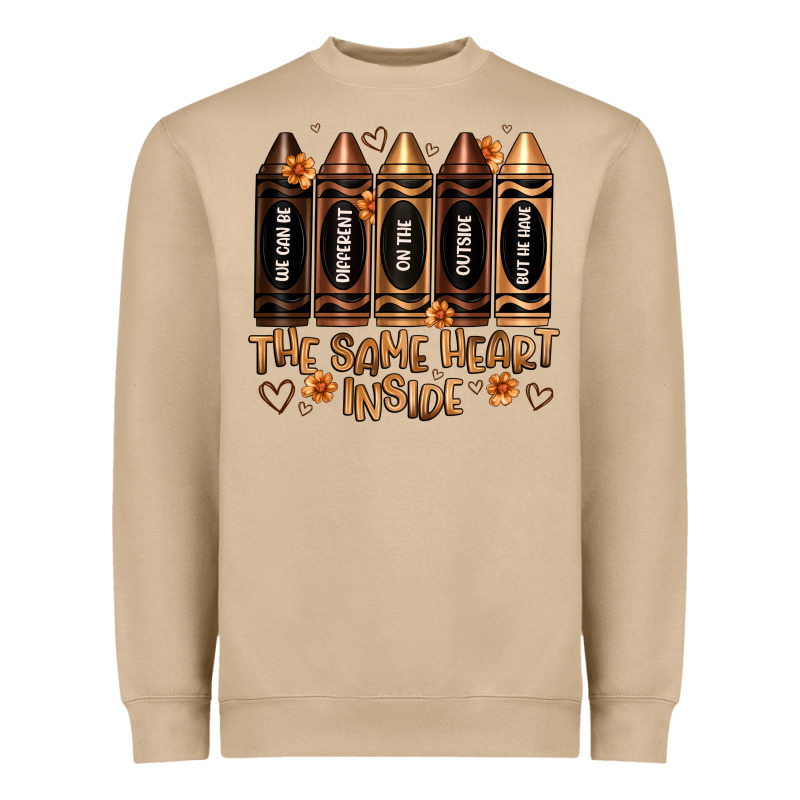 The Same Heart Inside Artiststas Heavyweight Sweatshirt by Artiststas | Teevron