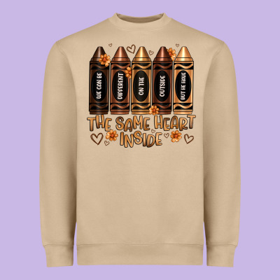 The Same Heart Inside Artiststas Heavyweight Sweatshirt Designed By Artiststas