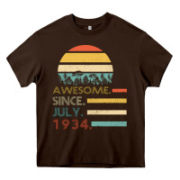 Chocolate Brown Awesome Since JULY 1934 Heavy Core Tee - Bettercallsaul