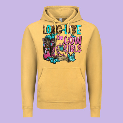 Long Live The Cowgirls Olivia Vintage Hoodie Designed By Oliviacreatesart