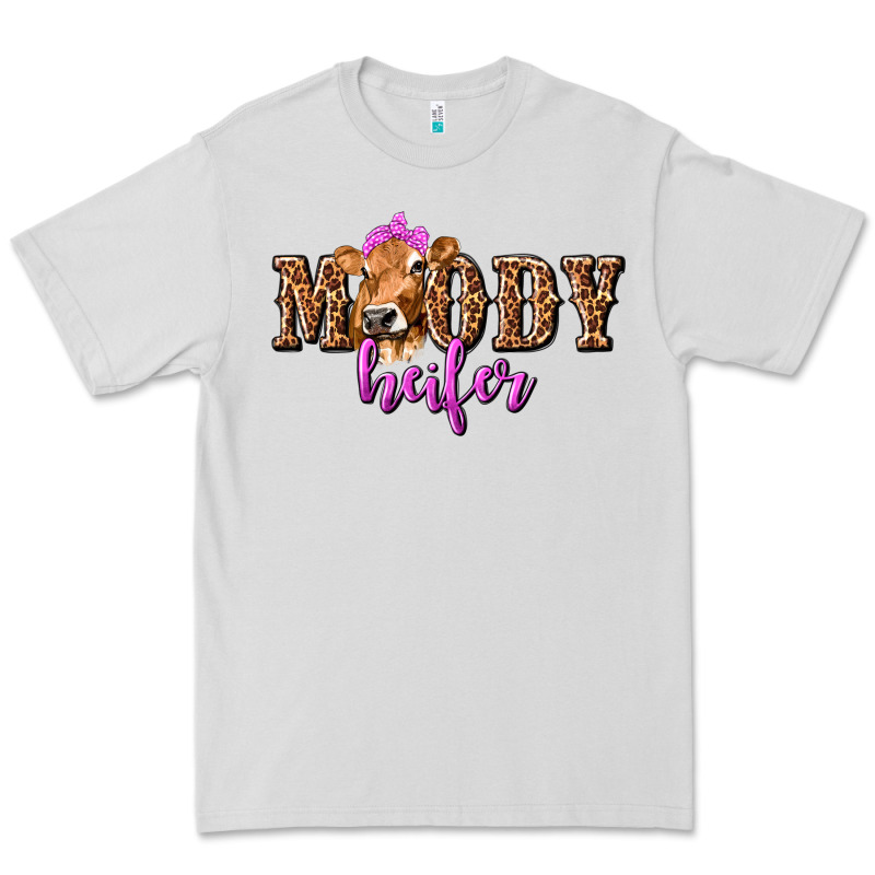 Moody Heifer With Leopard Premium Tee by texasbilliewilder | Teevron