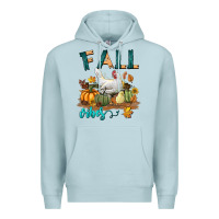Blue Mist Fall Vibes Chicken Premium Hoodie - LillyAllenDesigns