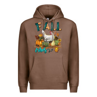 Chestnut Fall Vibes Chicken Premium Hoodie - LillyAllenDesigns