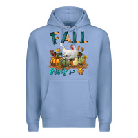 Colony Blue Fall Vibes Chicken Premium Hoodie - LillyAllenDesigns