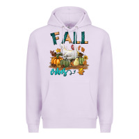 Lilac Fall Vibes Chicken Premium Hoodie - LillyAllenDesigns