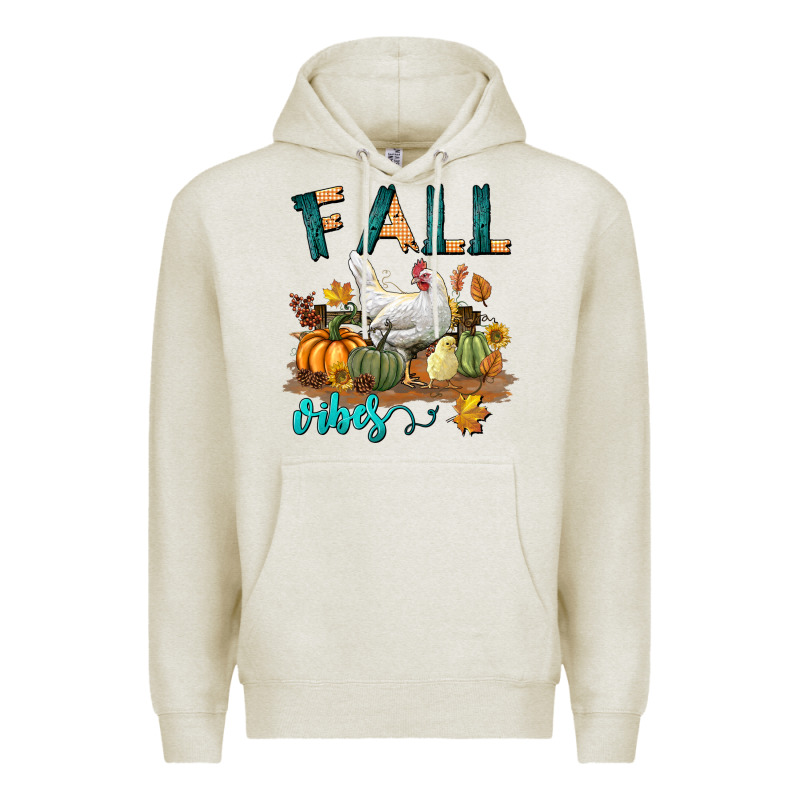 Fall Vibes Chicken Premium Hoodie by LillyAllenDesigns | Teevron