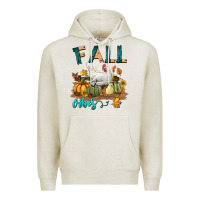 Oatmeal Heather Fall Vibes Chicken Premium Hoodie - LillyAllenDesigns