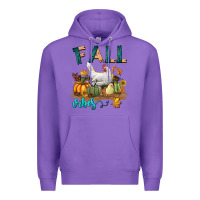 Purple Fall Vibes Chicken Premium Hoodie - LillyAllenDesigns