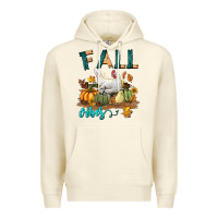 Sandshell Fall Vibes Chicken Premium Hoodie - LillyAllenDesigns