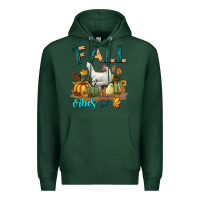 Sports Green Fall Vibes Chicken Premium Hoodie - LillyAllenDesigns