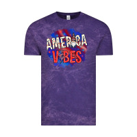 Cloud Purple America vibes with gnome Vintage Tee - HowdyJamesFarm