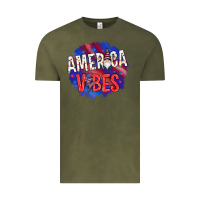Vintage Olive America vibes with gnome Vintage Tee - HowdyJamesFarm
