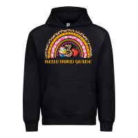 Black back to school rainbow hello third grade Urban Hoodie - AdoDesignShop