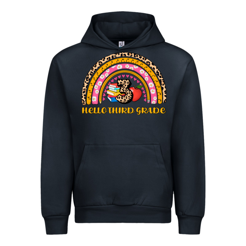 Back To School Rainbow Hello Third Grade Urban Hoodie by AdoDesignShop | Teevron