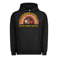 Pigment Black back to school rainbow hello third grade Urban Hoodie - AdoDesignShop