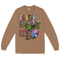 Toasted Coconut Easter Saurus Rex Long Sleeve Tee - OliviaCreatesArt