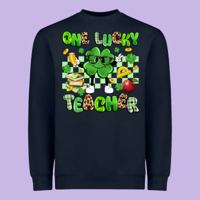 One Lucky Teacher Heavyweight Sweatshirt Designed By Artiststas