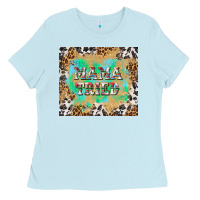 Baby Blue mama tried with leopard and cowhide tumbler tbs Ladies Tee - TumblerDesignByShophia