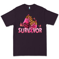 Plum Breast Cancer survivor afro nails Premium Tee - NancyCooperArtShop