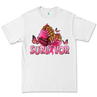 White Breast Cancer survivor afro nails Premium Tee - NancyCooperArtShop