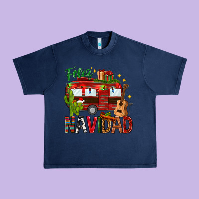 Feliz Navidad Christmas Mexico Urban Heavy Tee Designed By Howdyjamesfarm