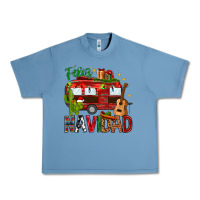 Pebble Blue Feliz Navidad Christmas Mexico Urban Heavy Tee - HowdyJamesFarm